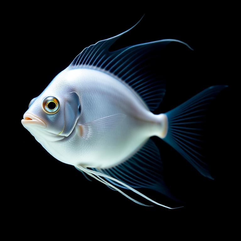 Plattinum angel fish