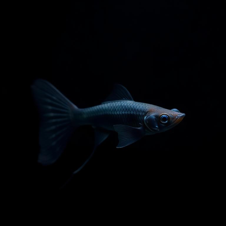 Black molly lyre tail